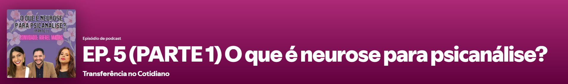 Capa do podcast Transferência no Cotidiano, parte 1